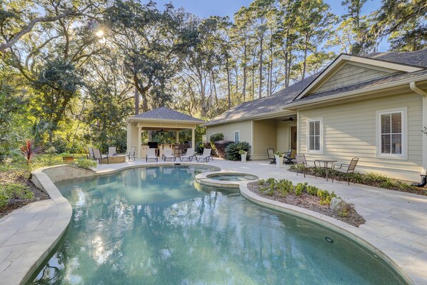 A heated pool