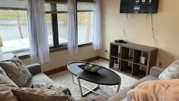 Smart TV, DVD player, books, video library