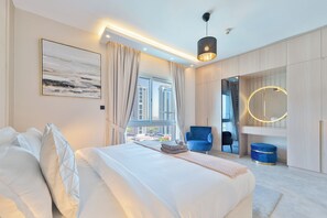 Deluxe Apartment, 1 Bedroom | Blackout drapes, iron/ironing board, free WiFi, bed sheets