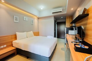 Room | 1 bedroom, free WiFi, bed sheets - Furnished Studio (No Kitchen) Apartment Mustika Golf Residence (Cikarang)