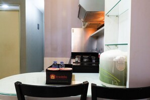 Fridge, stovetop, cookware/dishes/utensils - 2BR Apartment In Heart Of City Menteng Square (Jakarta)