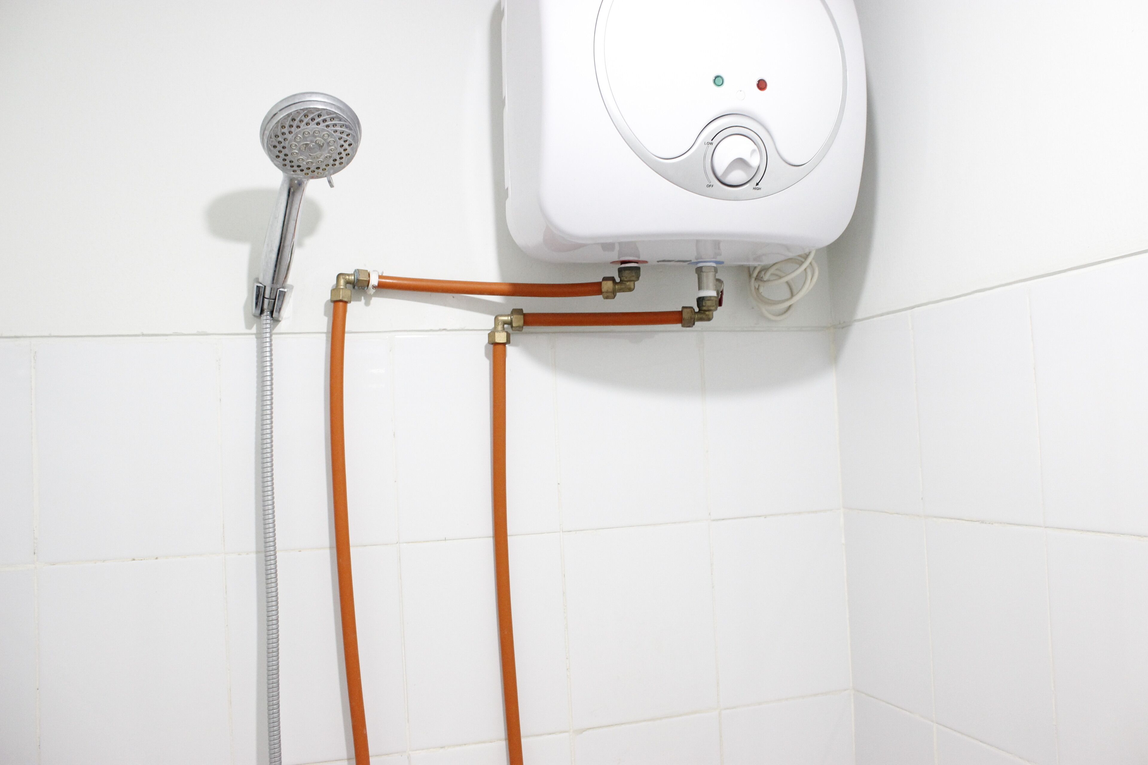 Dusch, gratis toalettartiklar och handdukar