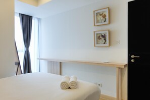 1 bedroom, bed sheets - Elegant Best View 1BR Branz Apartment (Pagedangan)