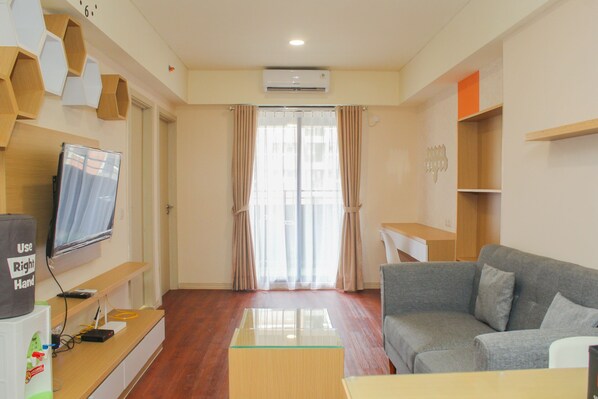 TV - Comfort and Nice 2BR at Meikarta Apartment (Cikarang)