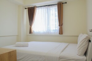 Room | 2 bedrooms, bed sheets - Cozy and Relax 2BR at Meikarta Apartment (Cikarang)