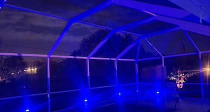 House with a heated pool