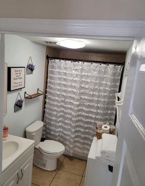 Combined shower/bathtub, hair dryer, towels, soap - LOVELY APARMENT IN MIAMI (Miami)