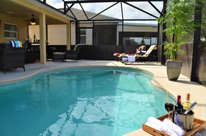 Outdoor pool, a heated pool