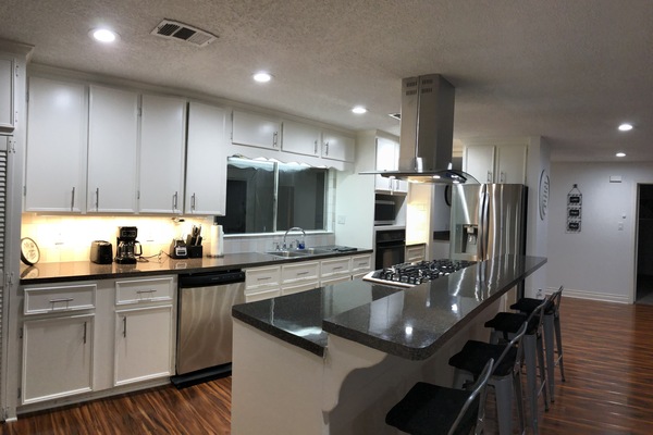 Microwave, oven, stovetop, dishwasher