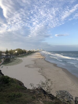 Beach nearby, beach umbrellas