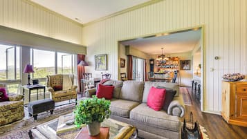 TV, fireplace, DVD player