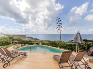 Pool - Villa 'Rocío' with Sea View, Wi-Fi and Air Conditioning (Binibequer)