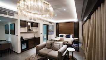 Stüdyo Süit | 1 yatak odası, minibar, masa, dizüstü bilgisayar çalışma alanı