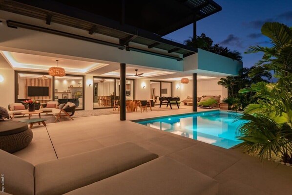 Pool - Spectacular 3 bedroom villa overlooking the harbor of Gustavia (Gustavia)