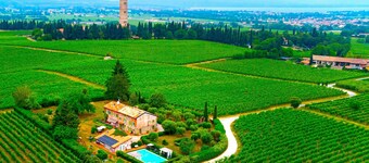 Historical overlooking Lake Garda Villa with private park and swimming pool.