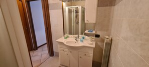 Shower, hair dryer, bidet, toilet paper - Lella's house in residence with pool (Paratico)