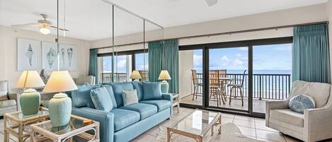 Flat-screen TV, DVD player