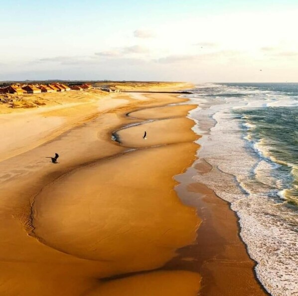 Ranta lähistöllä, aurinkotuoleja