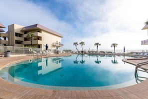 Outdoor pool, a heated pool