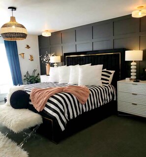 3 habitaciones, escritorio, tabla de planchar con plancha y wifi gratis 