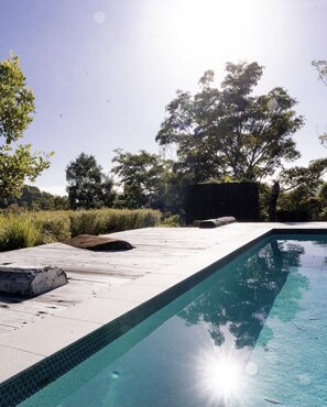 Outdoor pool - Hilltop Hideaway - Private Resort with pool, sauna and spa. (Currumbin Valley)