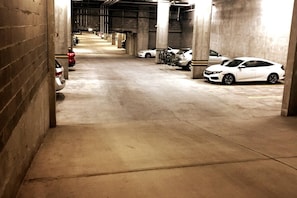 Secure parking available for guests.