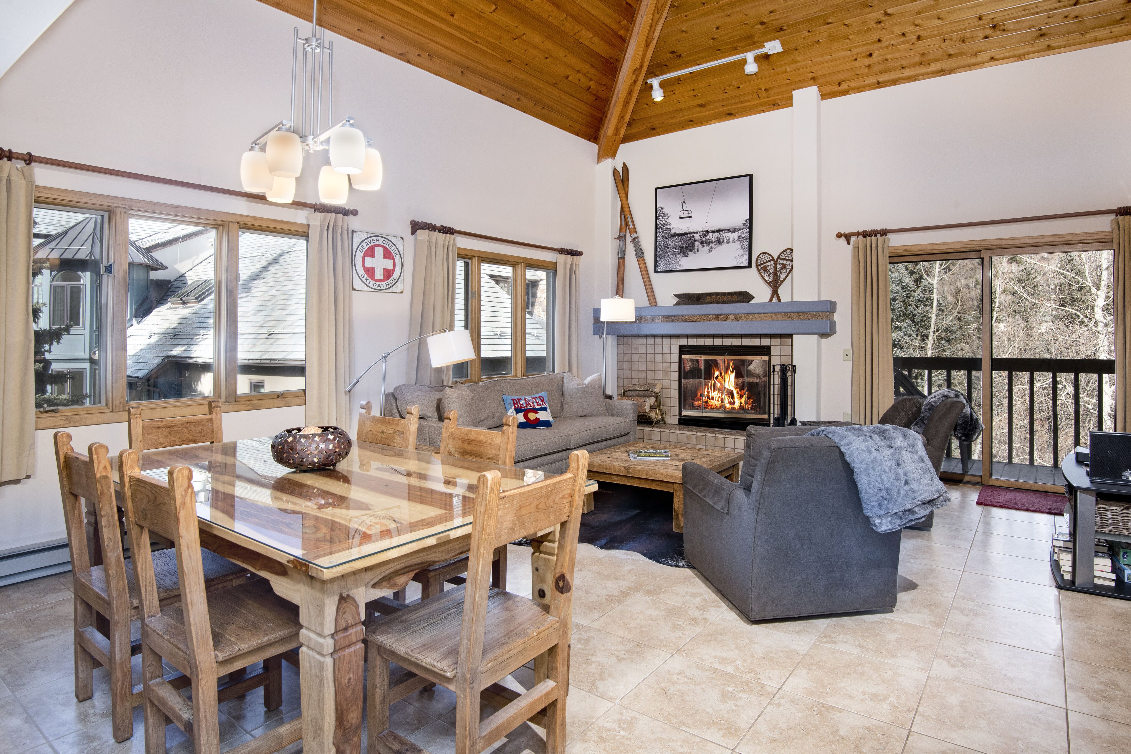 TV, fireplace, DVD player