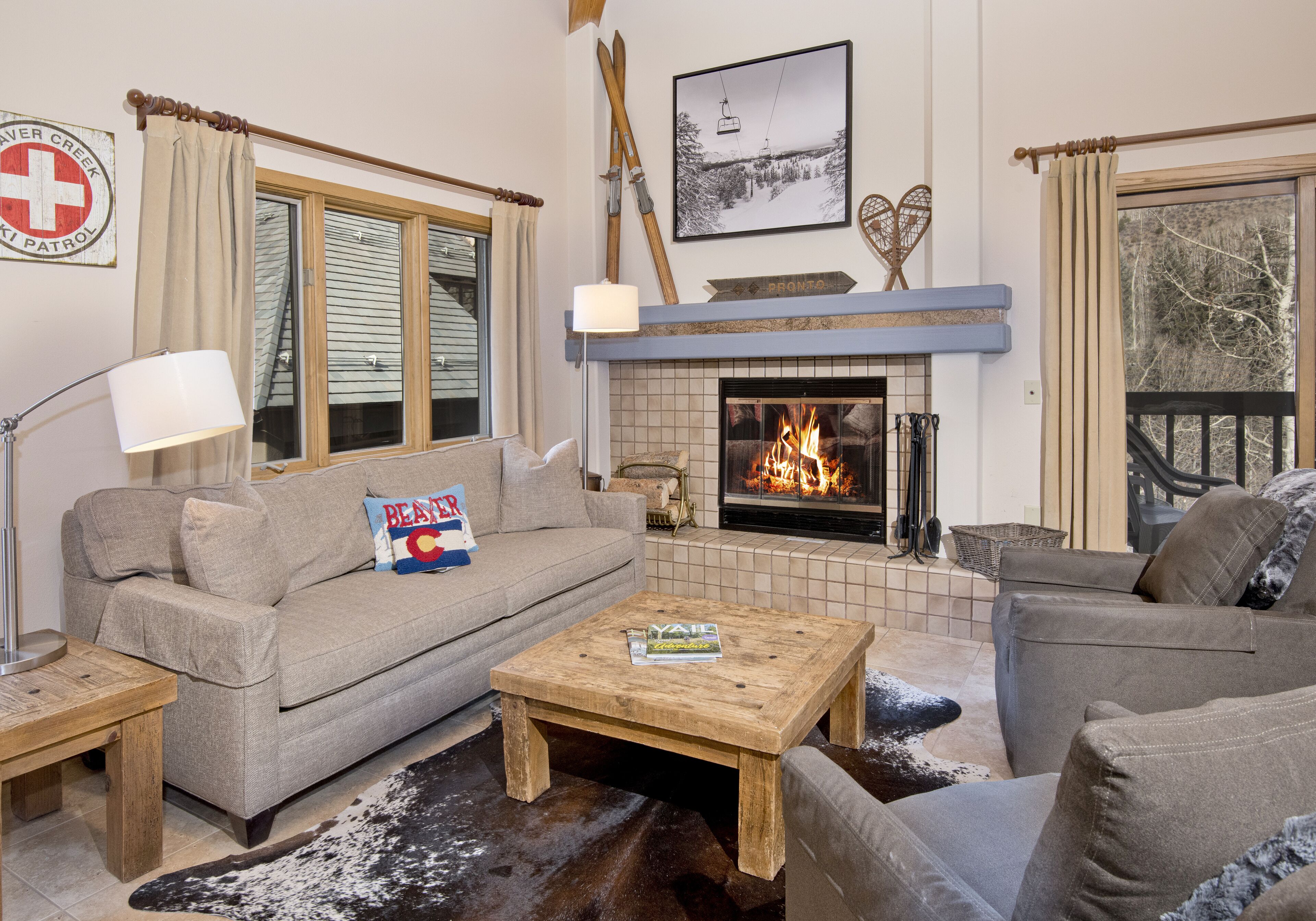 TV, fireplace, DVD player