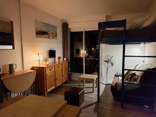 Oceanfront studio above the pines