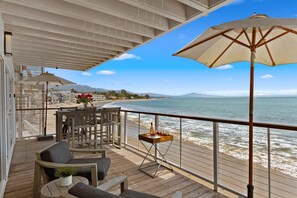 Outdoor dining - Chic and Blissful Beachfront Home Right on Miramar Beach! (Santa Barbara)