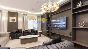 Villa Deluxe, 3 habitaciones | Área de sala de estar