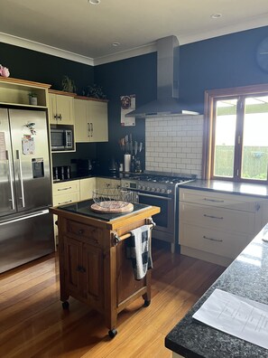 Fridge, oven, stovetop, freezer