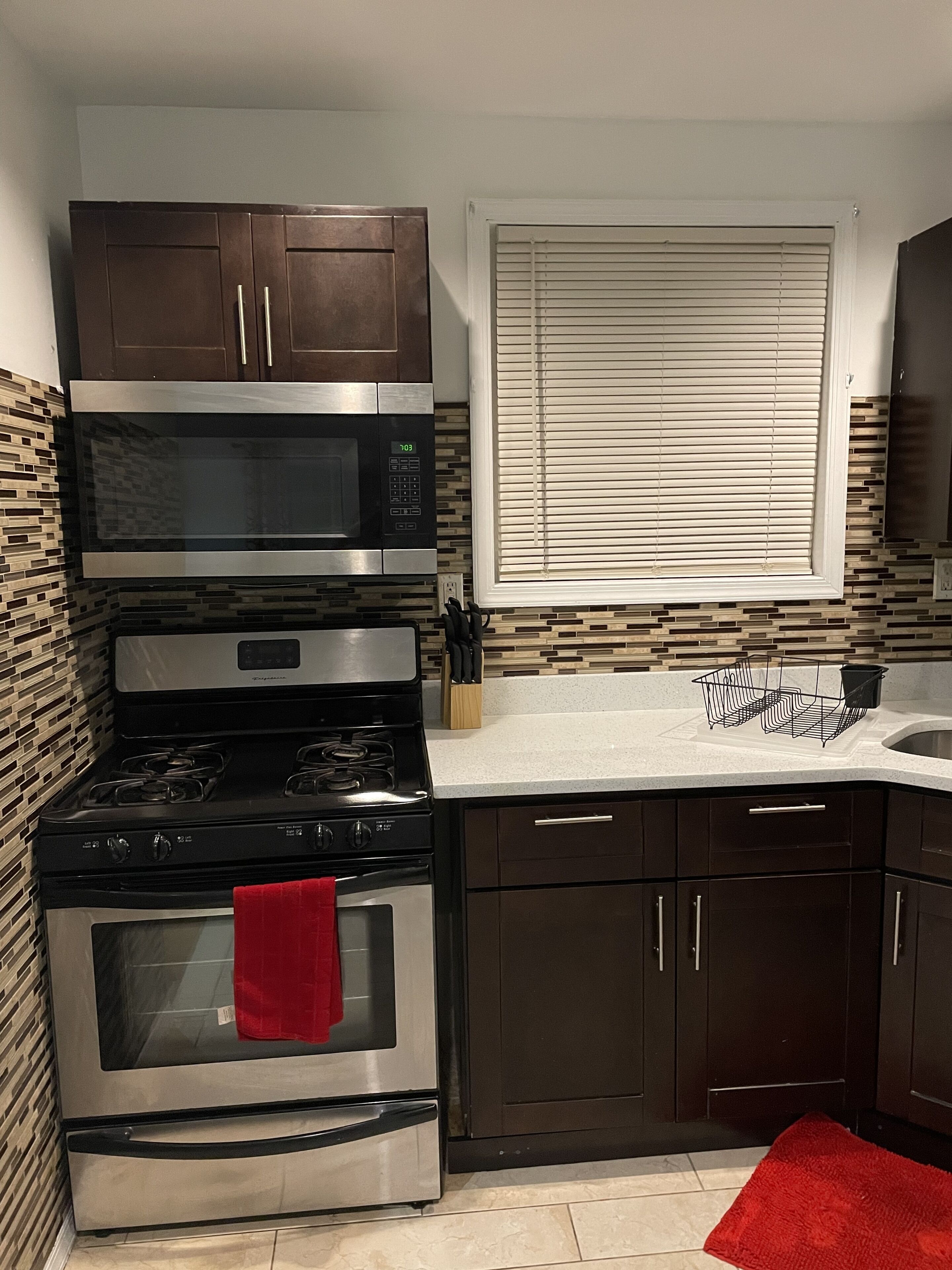 Microwave, oven, stovetop, dishwasher