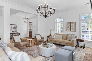 Smart TV, table football, ping pong, books