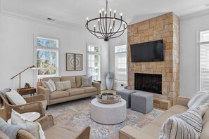 Smart TV, foosball, table tennis, books