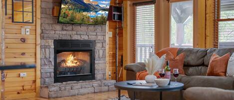 TV connectée, cheminée, baby-foot