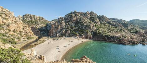 Nära stranden och fiske