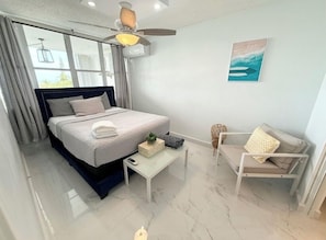 1 室のベッドルーム、WiFi、ベッドシーツ、車椅子でアクセスできる設備