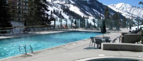 Outdoor pool, a heated pool