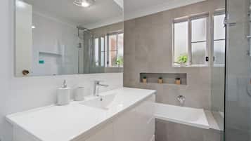 Bathtub, hair dryer