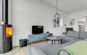 Fernseher, Kamin, Tischtennisplatte