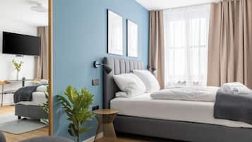 Suite S | Individualmente decorados, Wi-Fi de cortesia, roupa de cama