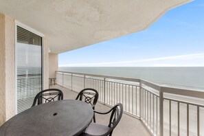 Outdoor dining - Crescent Shores North 1104 - 2 Bed/2 Bath Ocean Front Condo - Pools, Lazy River, & Hot Tub (North Myrtle Beach)