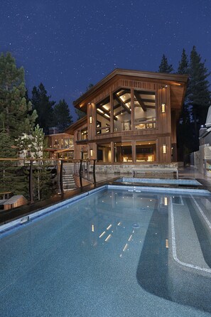 Outdoor pool, a heated pool
