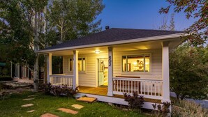 A single-story house with a porch, a front door, and a visible number '802'. - BEST Ski In/Out location in the heart of Park City!  Updated, clean and stocked. (PARK CITY)