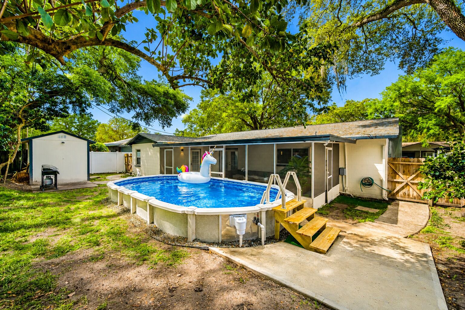 A heated pool