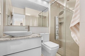 Hair dryer, towels