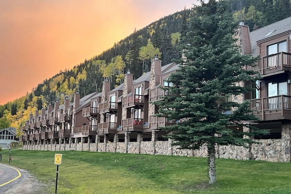Fall view of unit with alpenglow at sunset.
