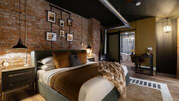 1 bedroom, memory-foam beds, desk, iron/ironing board