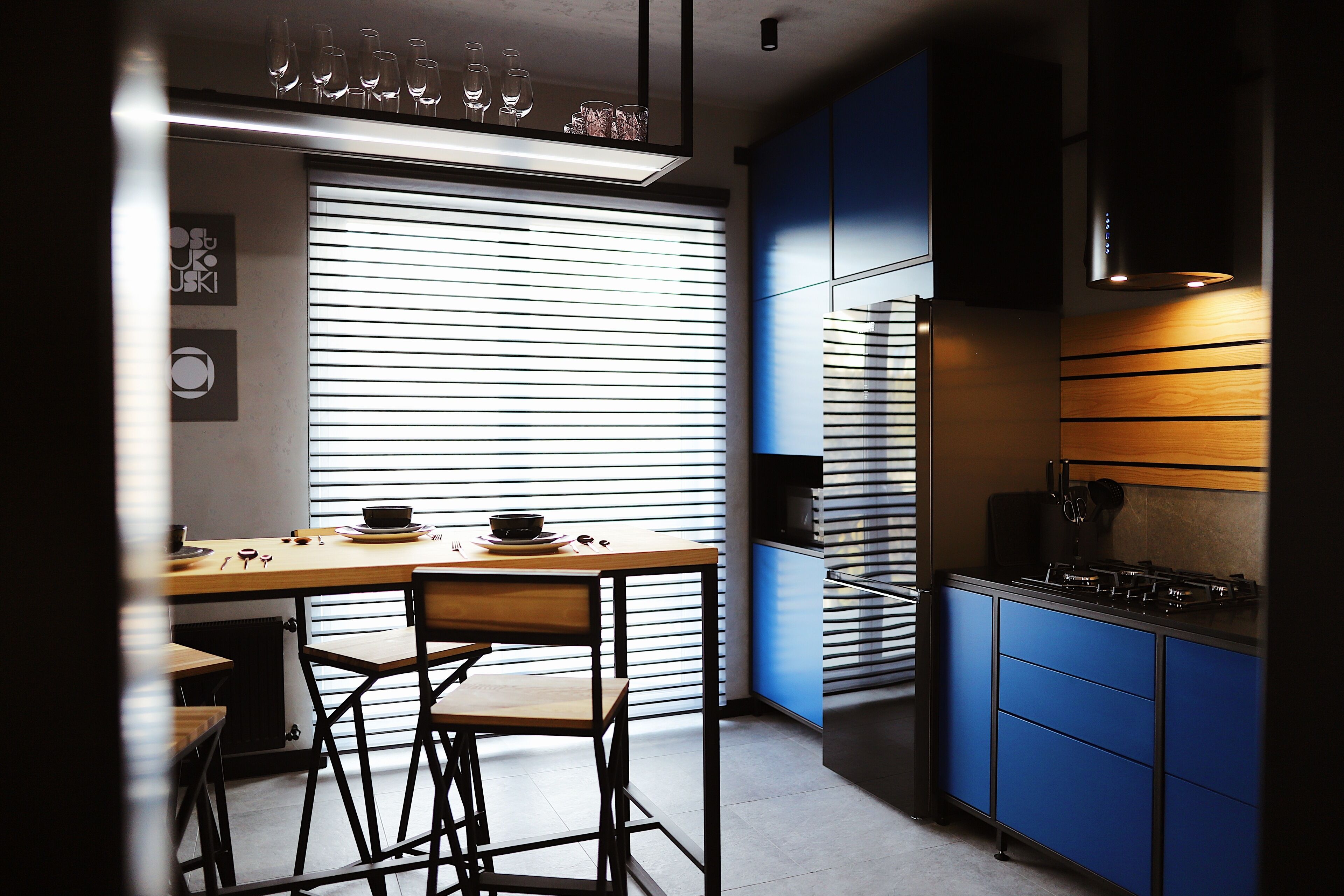 Business Apartment | Private kitchen | Full-size fridge, microwave, stovetop, espresso maker